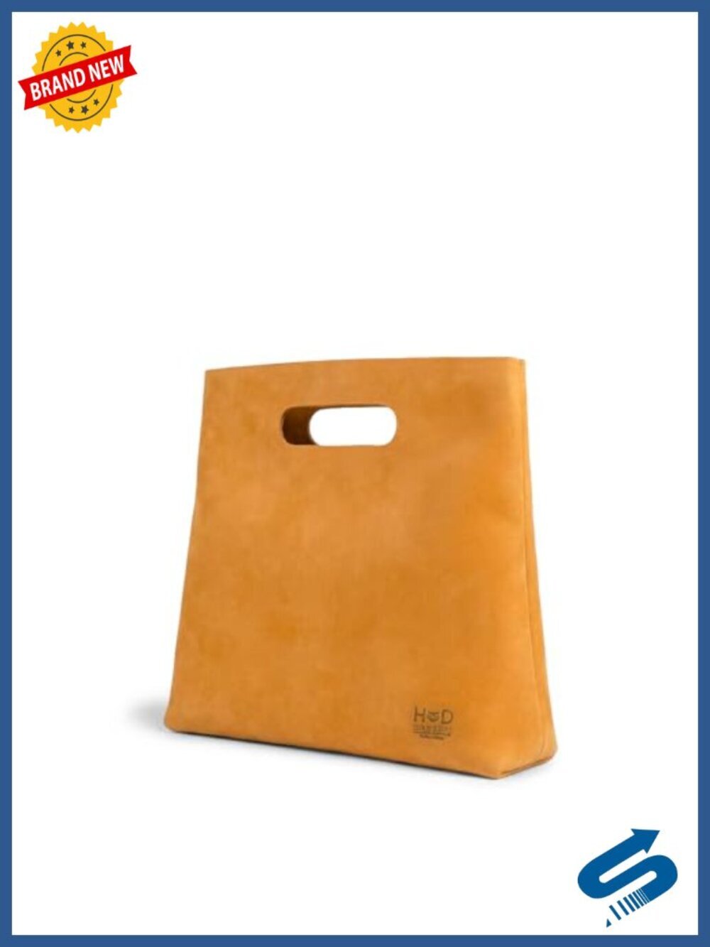 Full Grain Leather and Sheepskin Handmade Top-Handle Bag